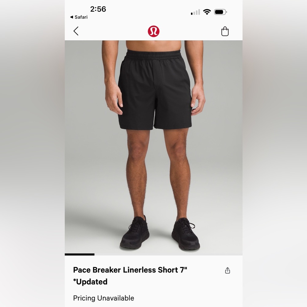 Black lululemon MENS shorts